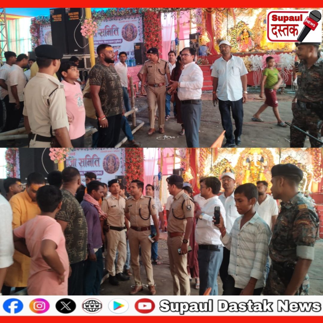 पिपरा में गणेश महोत्सव मेले का एसडीएम ने लिया जायजा, अधिकारियों को दिए सुरक्षा के निर्देश।